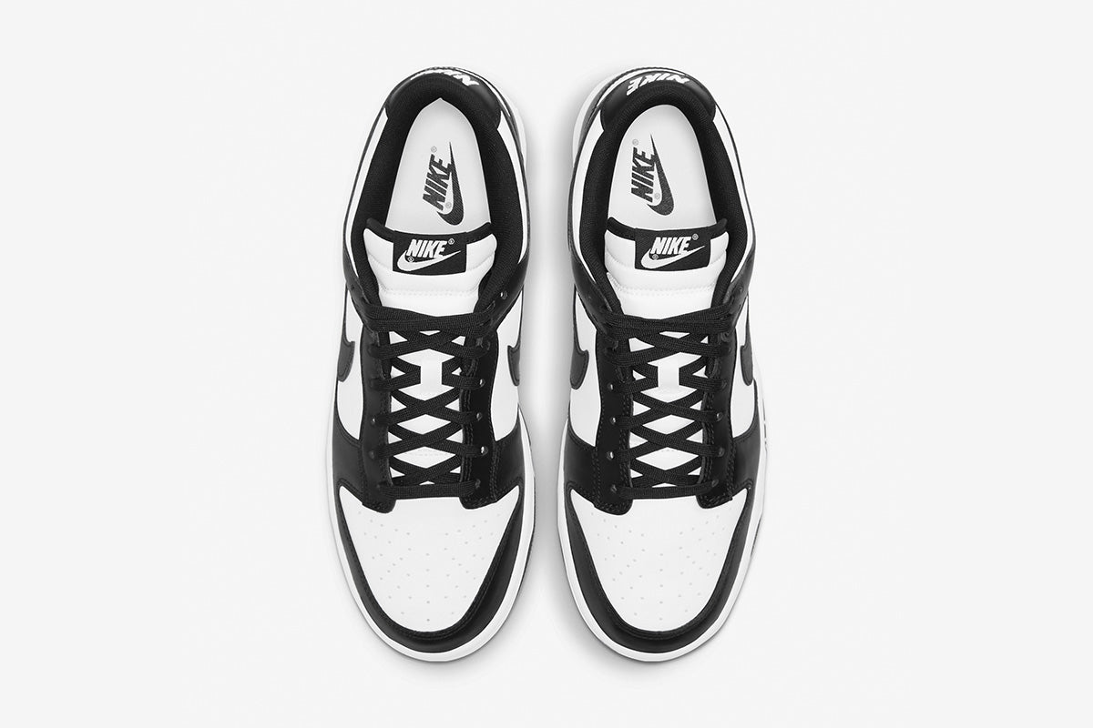 Two-Tone Black/White Low-Top Court Sneaker